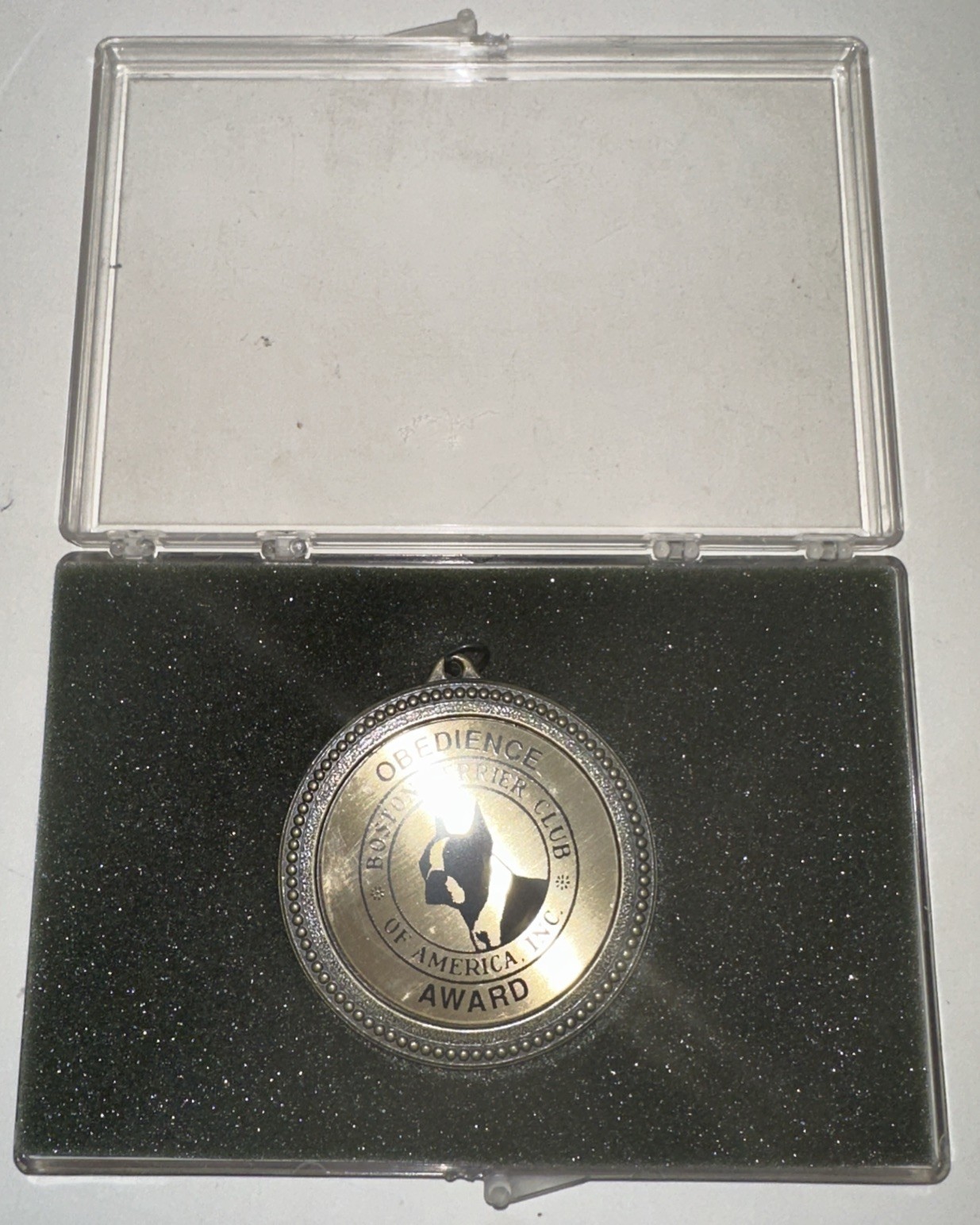 Vintage 1988 Boston Terrier Club Of America Inc Obedience Award Medal Medallion