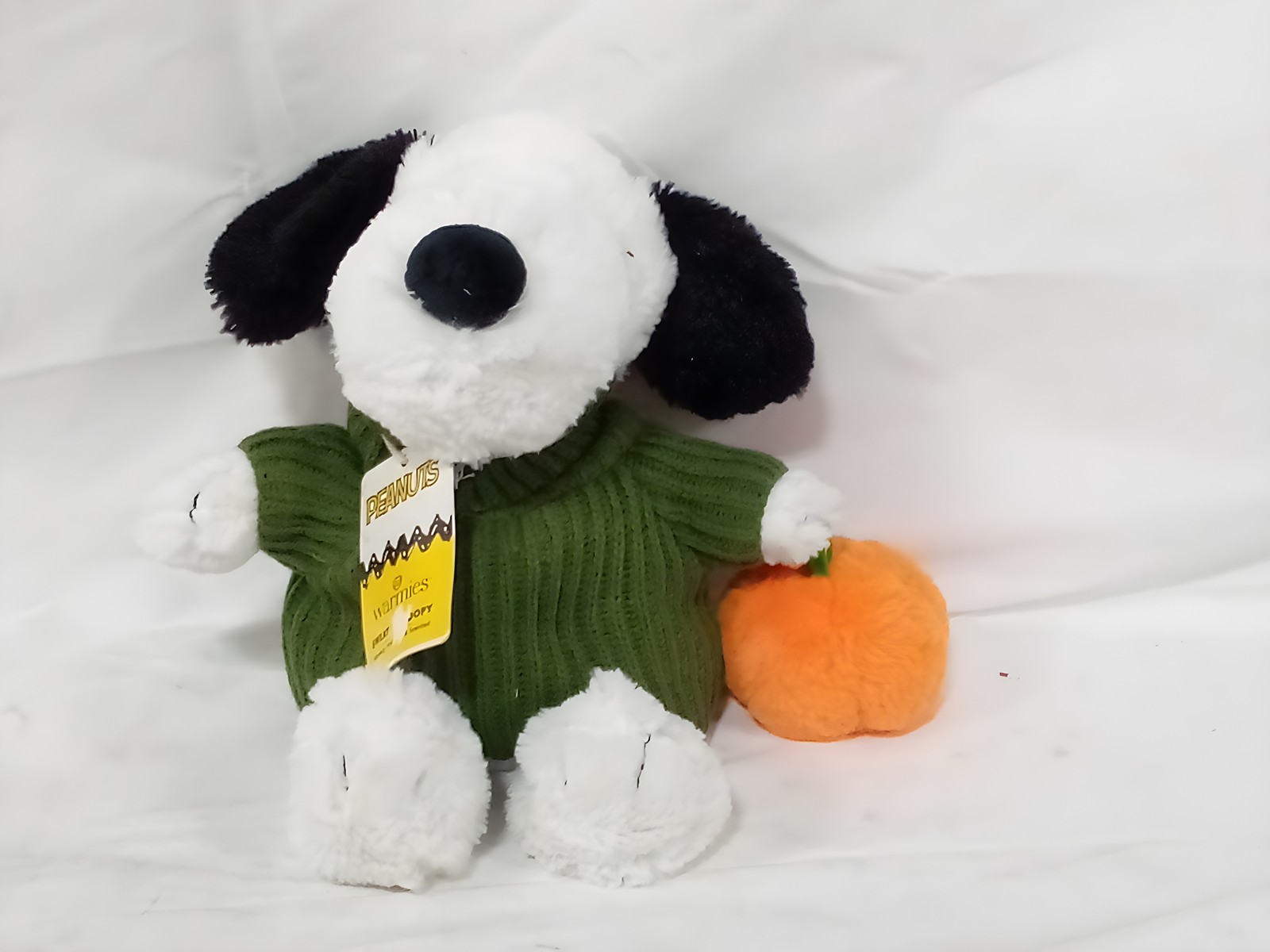 American Eagle x Warmies Peanuts Snoopy Fall Pumpkin Sweater Plush