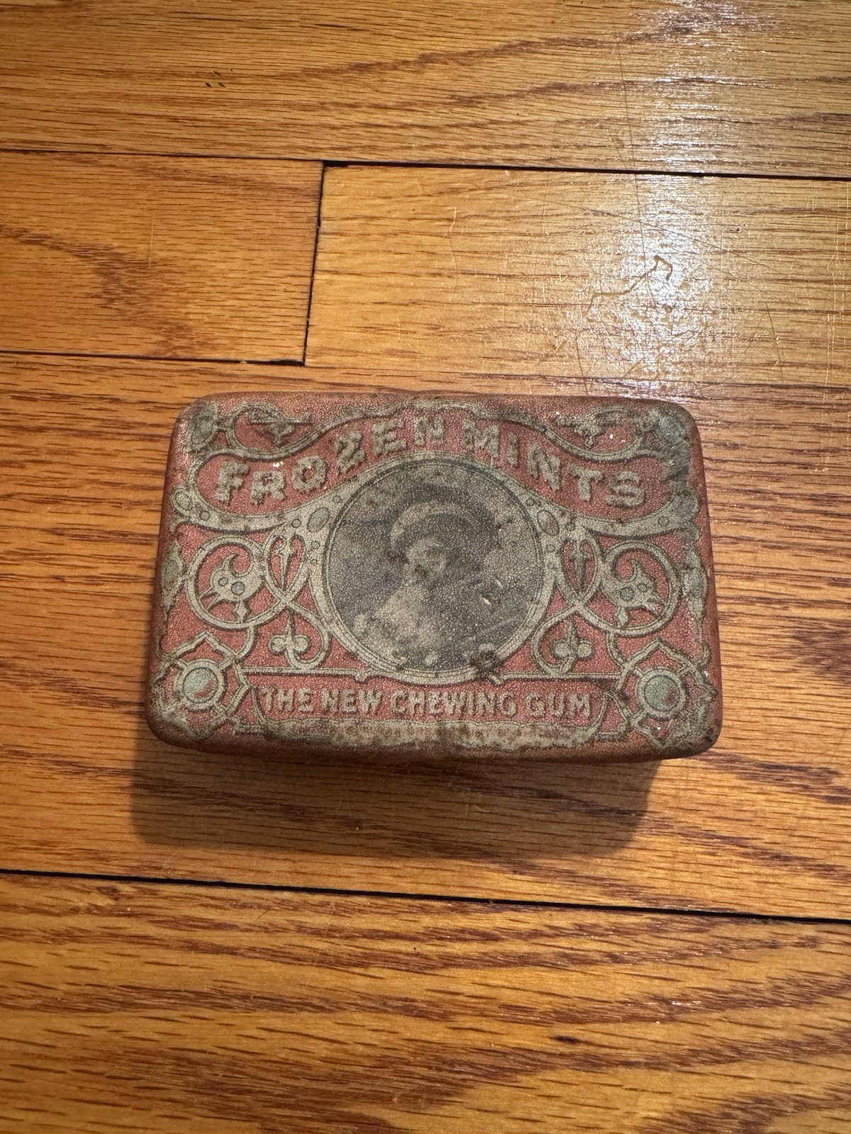 Rare Early Frozen Mints The New Chewing Gum Tin Great Lithograph Estate Find