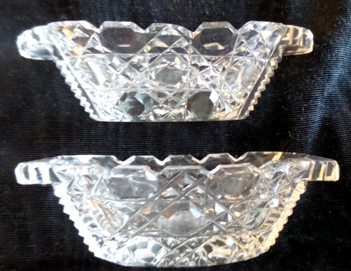 Two Antique American Brilliant Salt Cellars 
