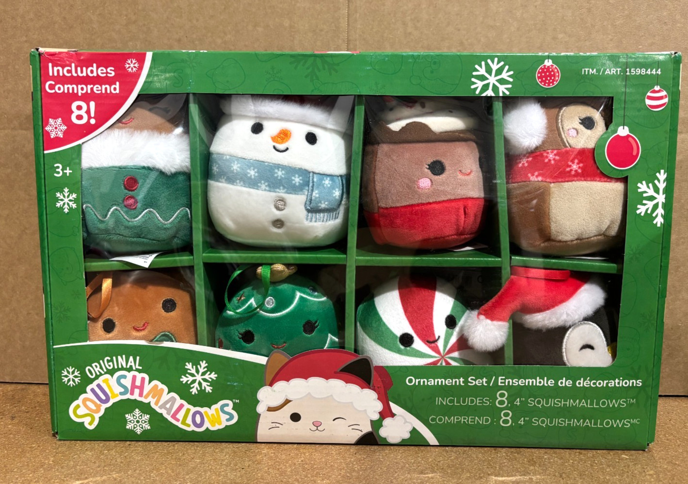 Squishmallows Ornament 8pc set Christmas Themed (1598444)