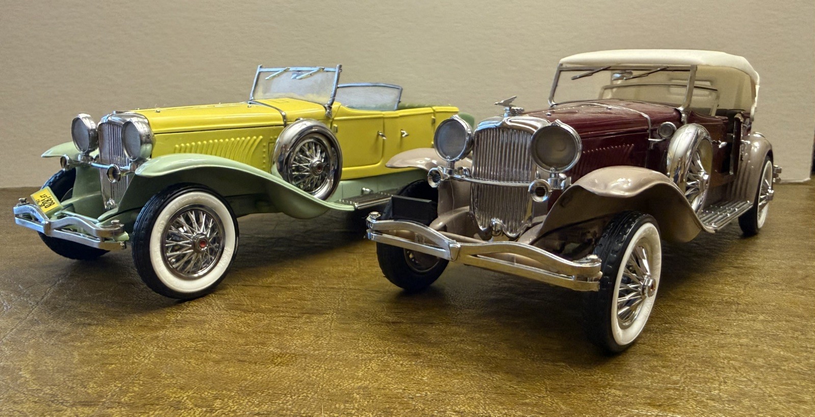 2 Franklin Mint 1930 Duesenberg J Derham Tourster 1:24 Diecast Cars READ