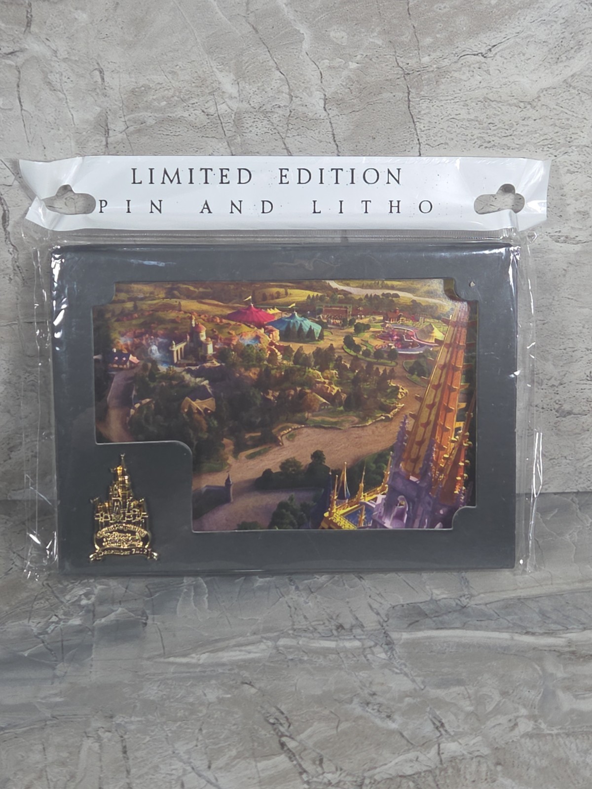 Disney 2012 Fantasyland Grand Opening Cast Member Exclusive Pin & Litho Nip 