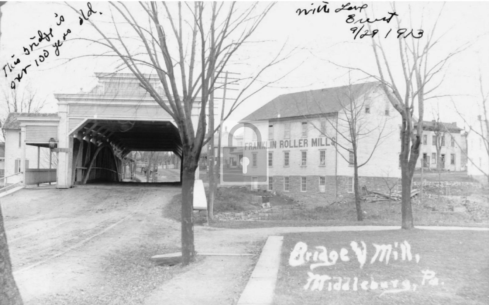 1913 Bridge & Roller Mills Middleburg Pennsylvania PA - Reprint