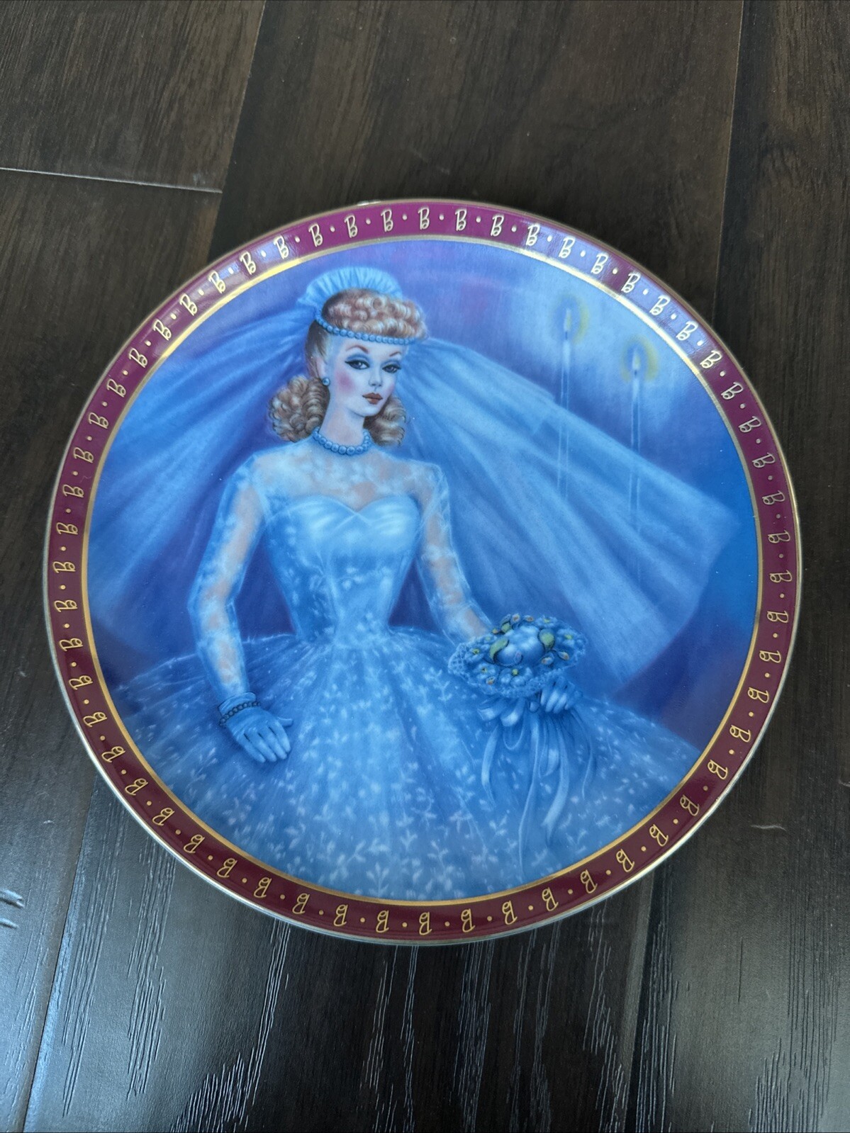 1959 Bride-To-Be HIGH FASHION BARBIE 8” Plate Barbie by Susie Morton