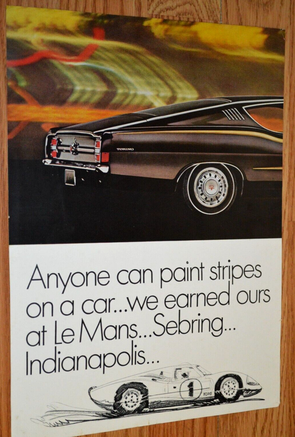 ★1968 FORD TORINO / GT40 ORIGINAL VINTAGE ADVERTISEMENT PRINT AD 68 GT 40