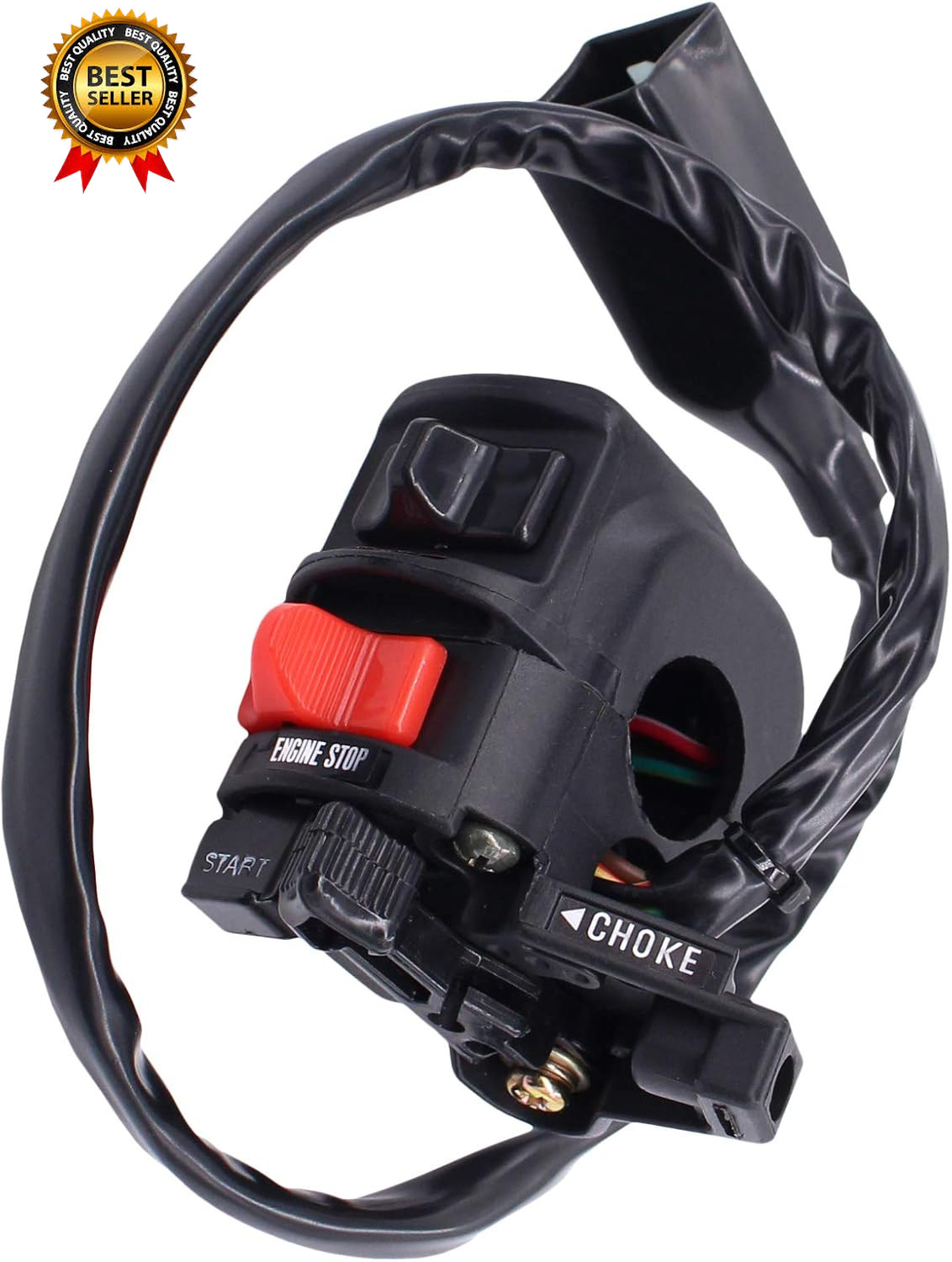 Handlebar Control Switch Start Kill Switch Button Assembly for Kawasaki Bayou...
