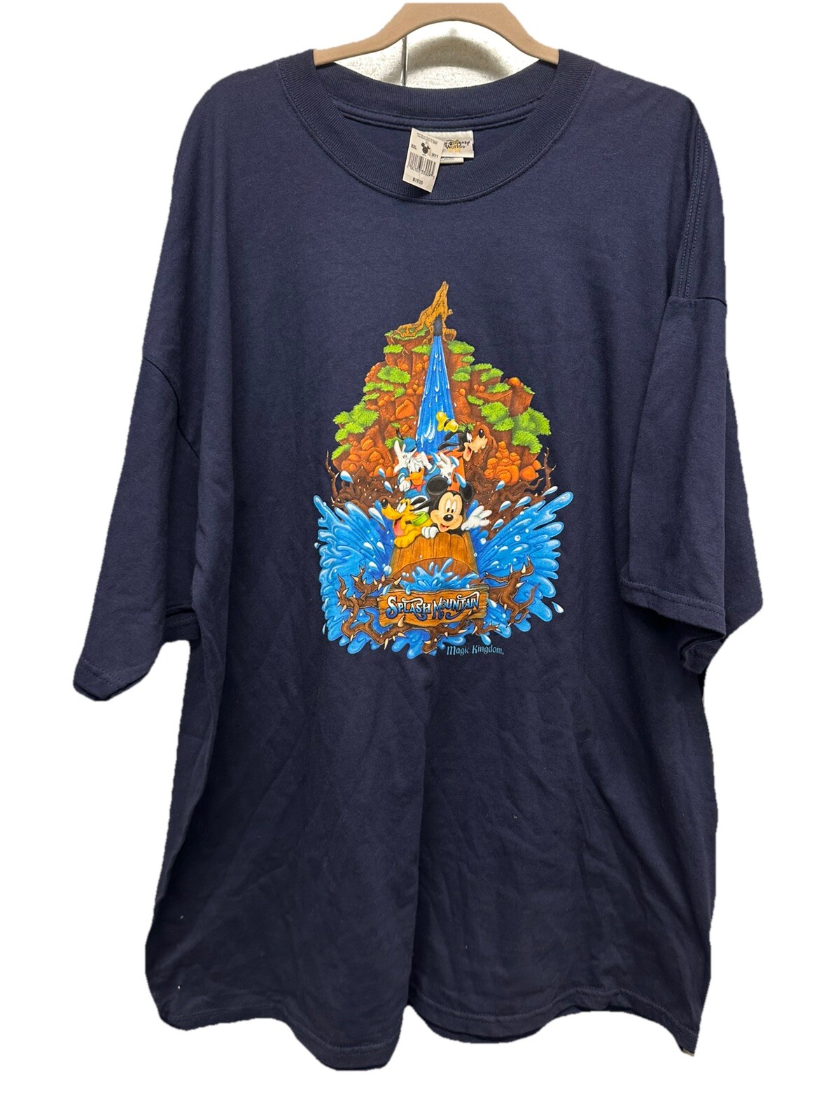 NEW MEN’S Disney World Vintage Splash Mountain MAGIC KINGDOM T-shirt 2XL XXL 90s