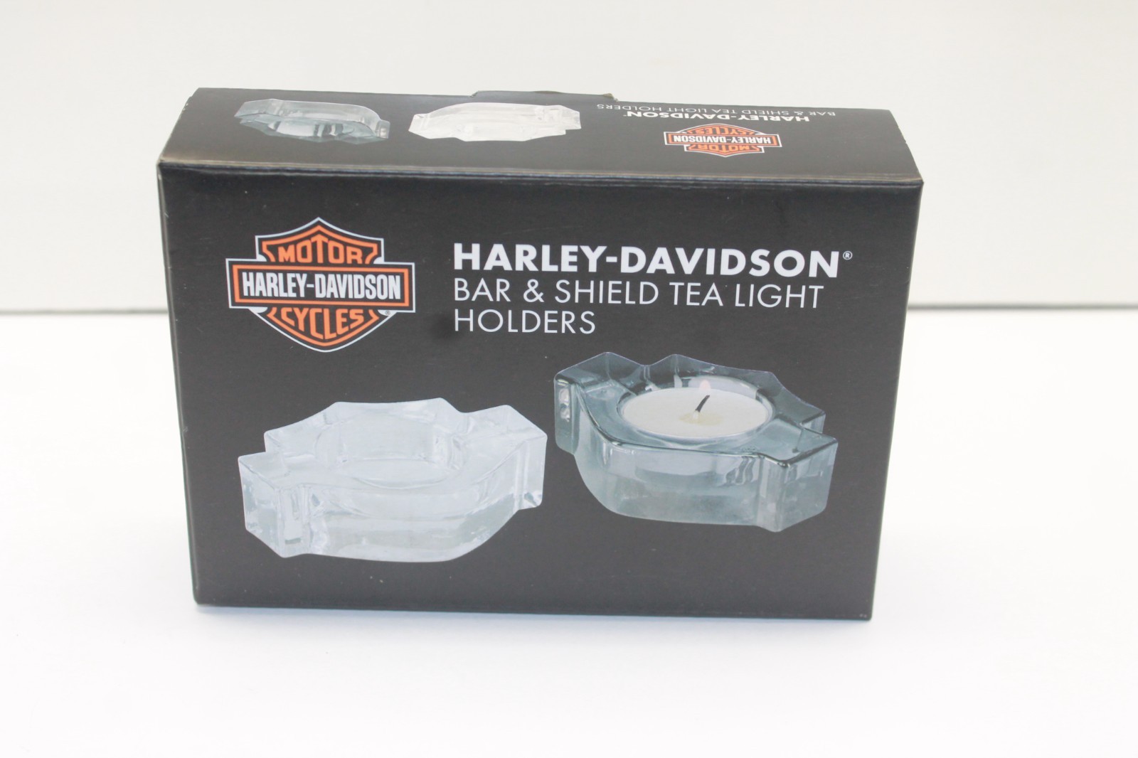 Harley-Davidson Bar & Shield Tealight Holder Set -- NIB
