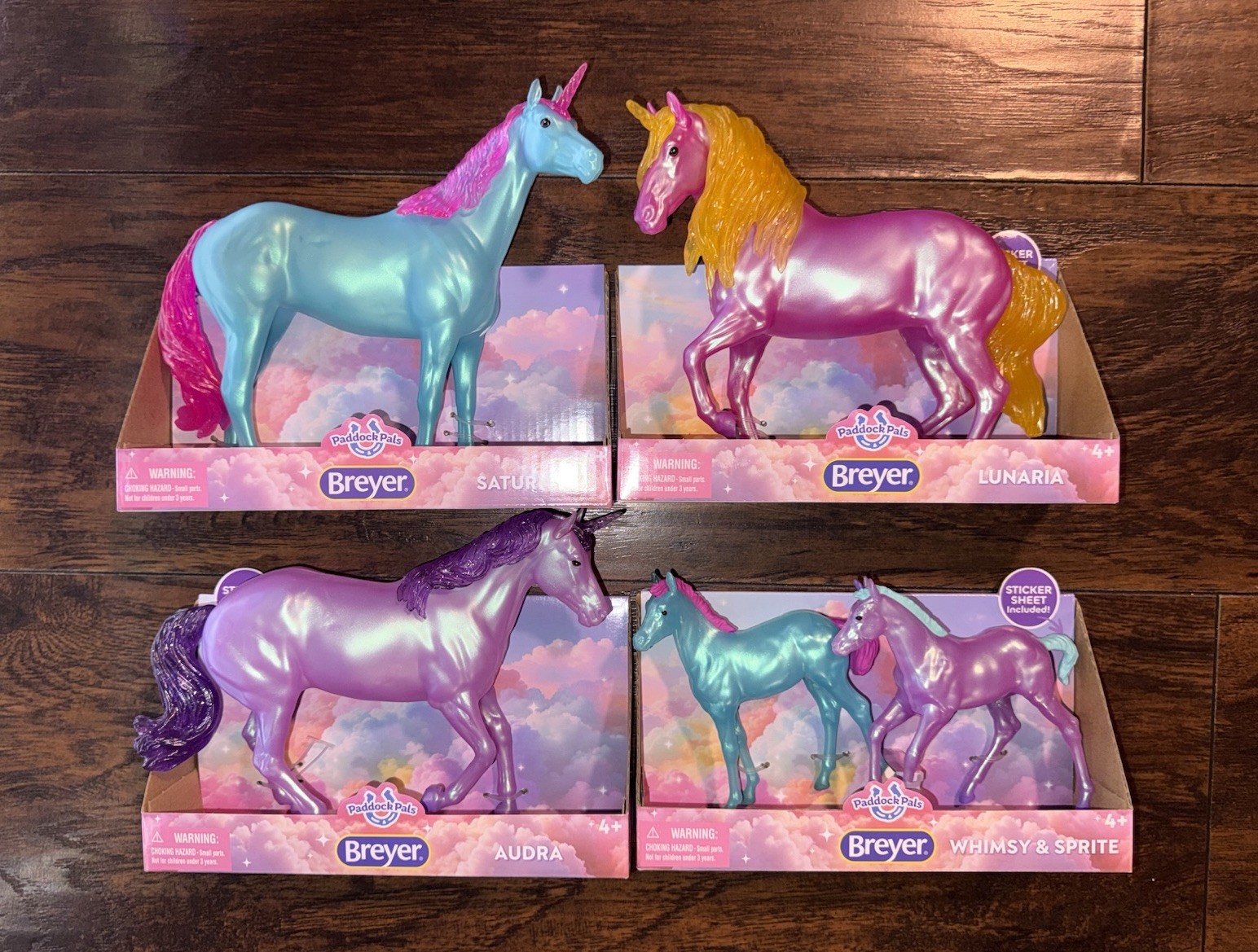 Breyer Paddock Pals Unicorn Set of 5 Saturn Lunaria Audra Whimsy Sprite New