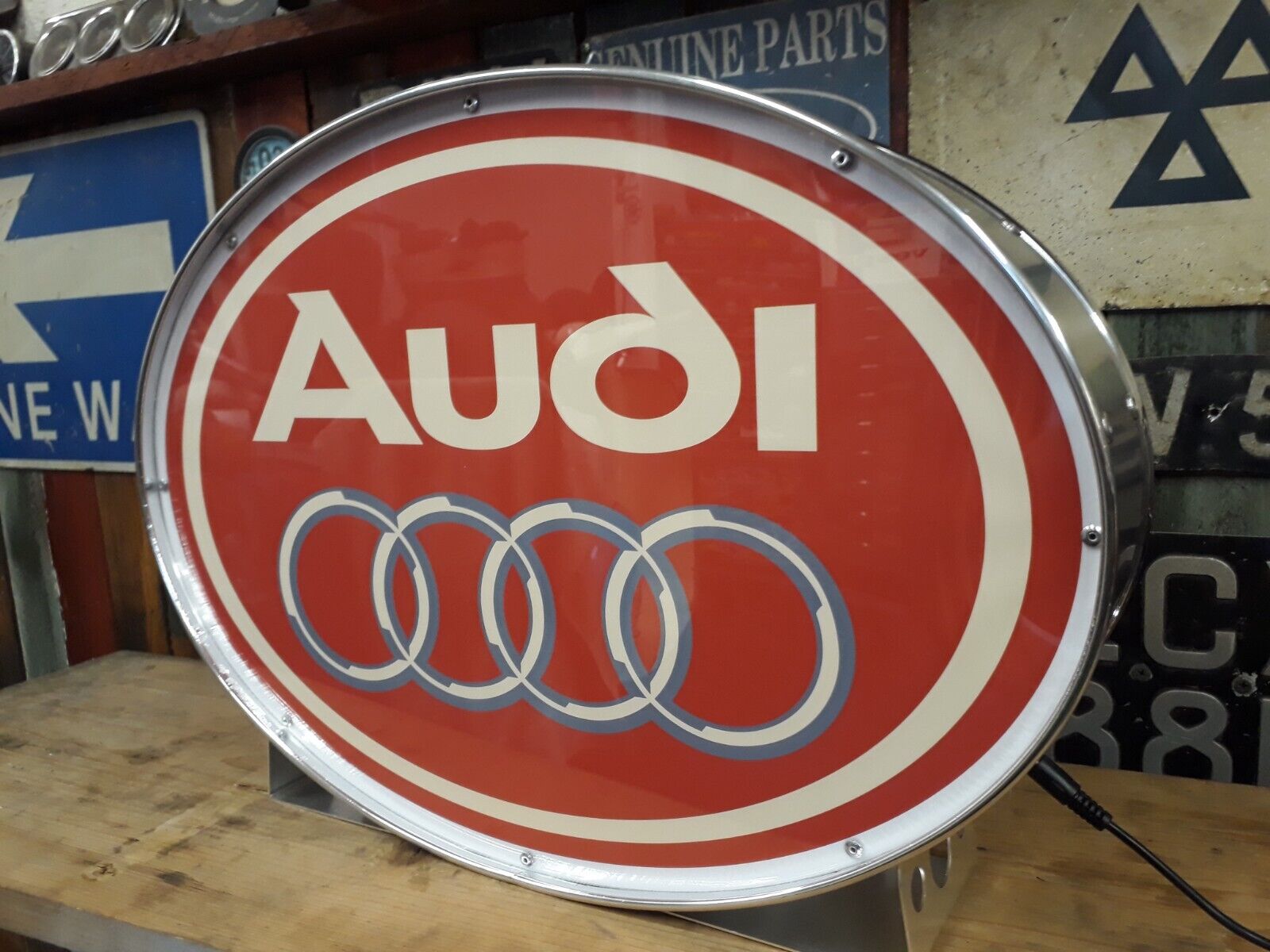 Audi,quattro,rally,A6,80,100,illuminated,mancave,lightup sign,garage,workshop