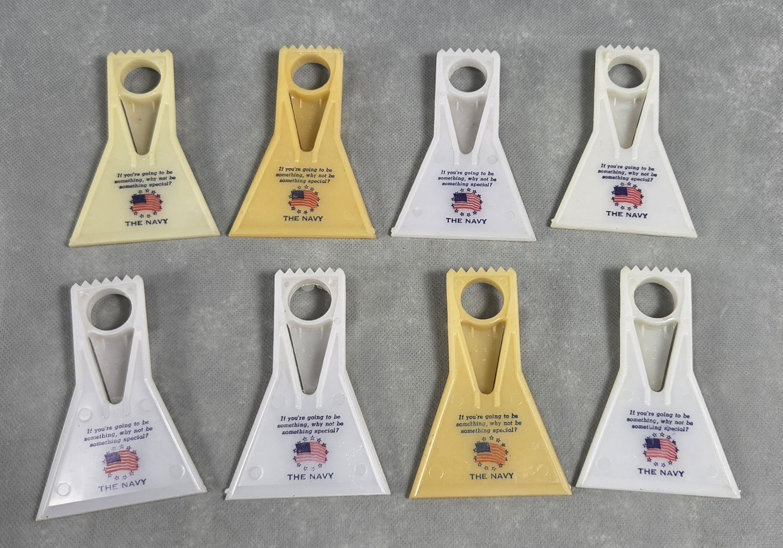 Vintage THE UNITED STATES NAVY Advertising ICE SCRAPERS Lot of 8
