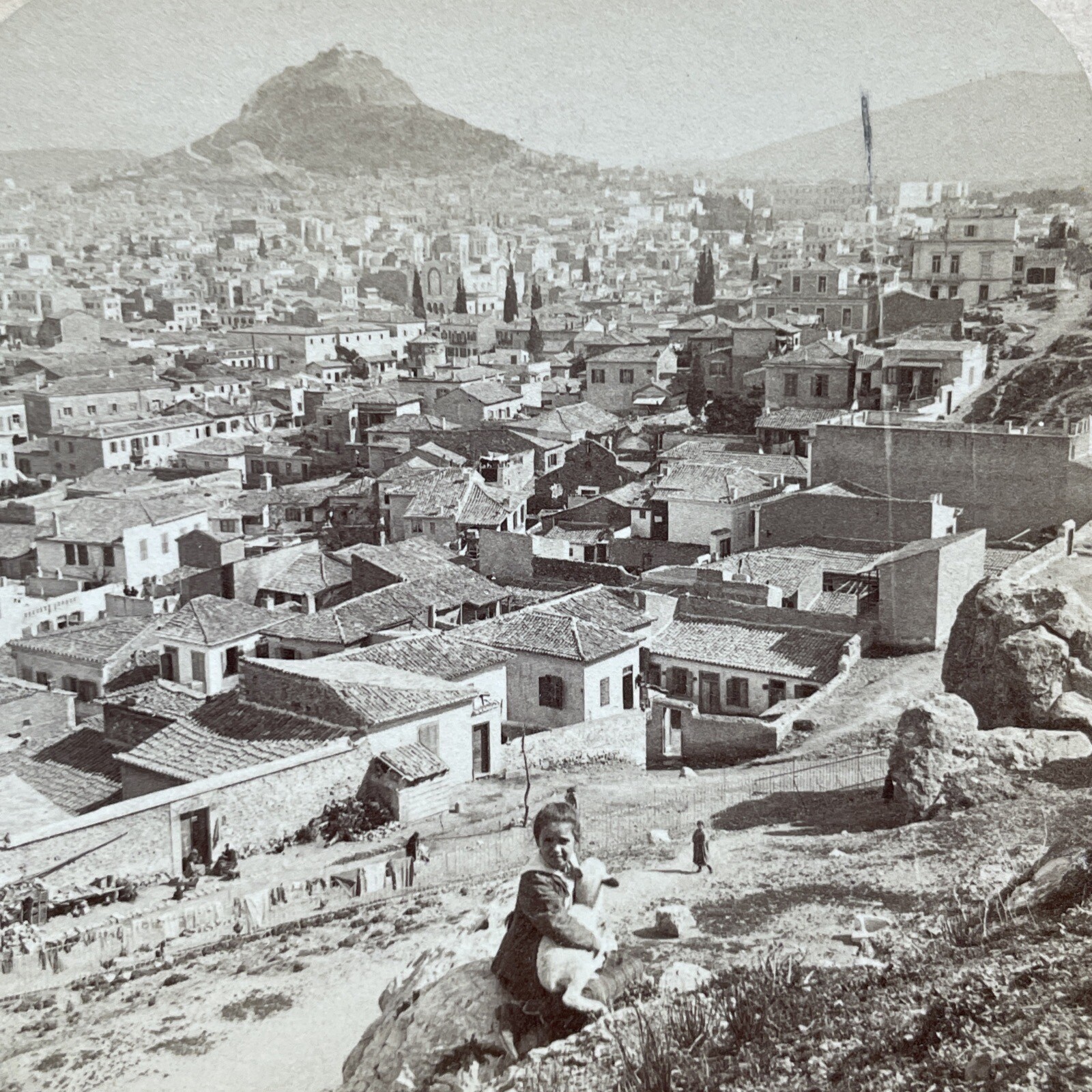 Athens from Areopagus Stereoview Underwood & Underwood 1897 Greece
