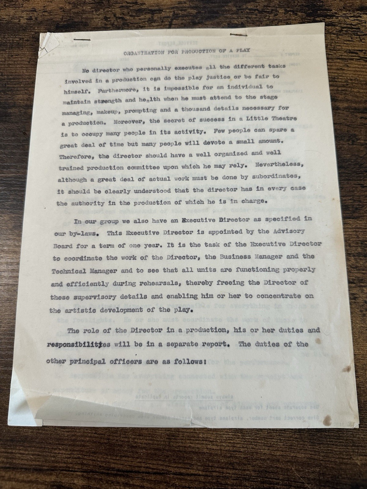 Vintage 1950s Little Theatre Production Guide Casting Directing Manual