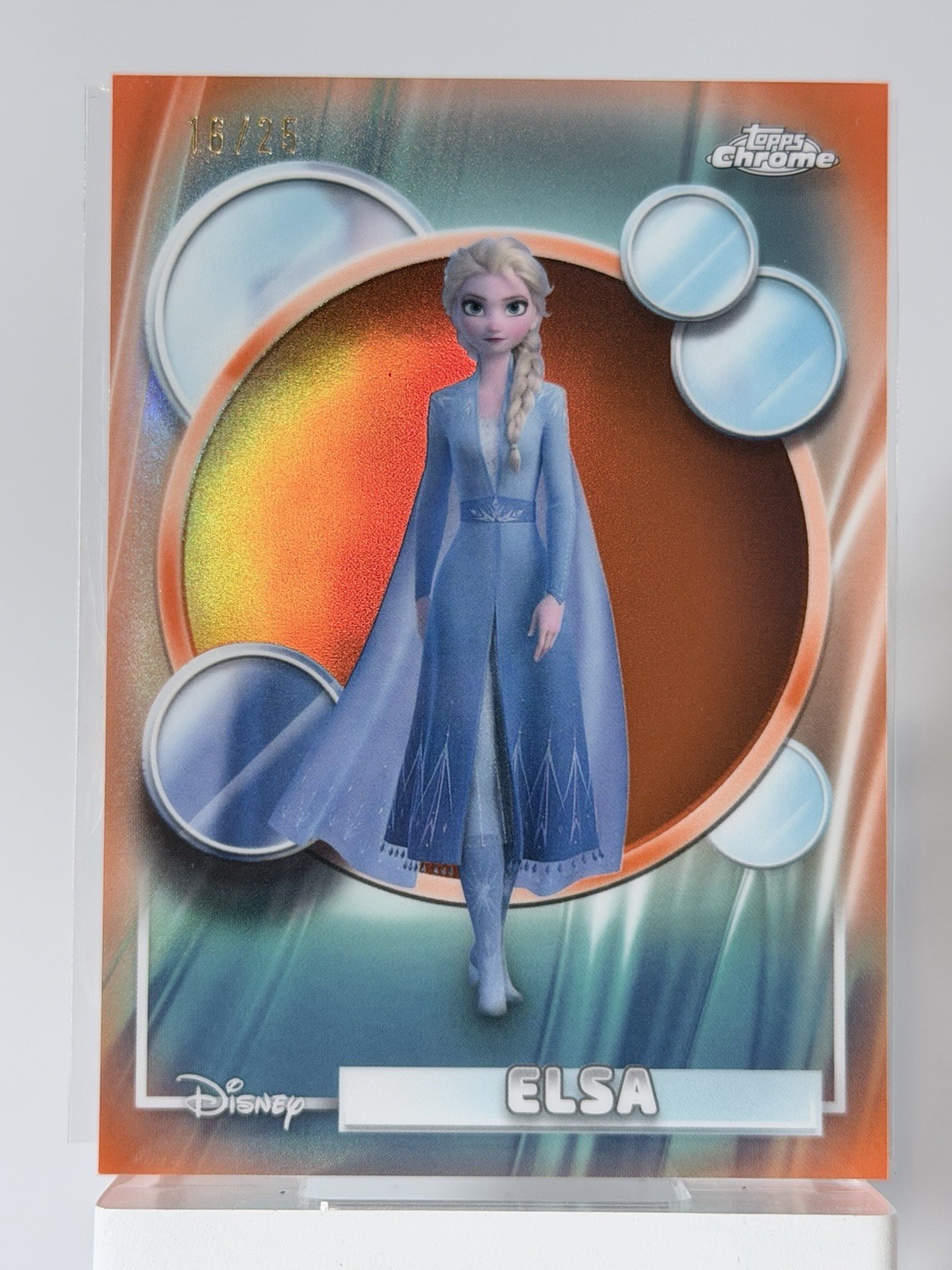 Elsa 2026 Topps Disney Chrome Orange /25
