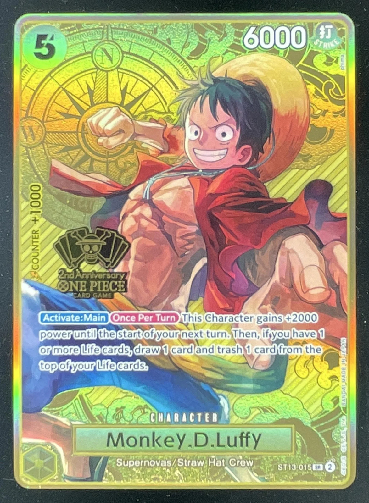 One Piece Monkey.D.Luffy One Piece Japanese Version 2nd Anniversary Set Promo