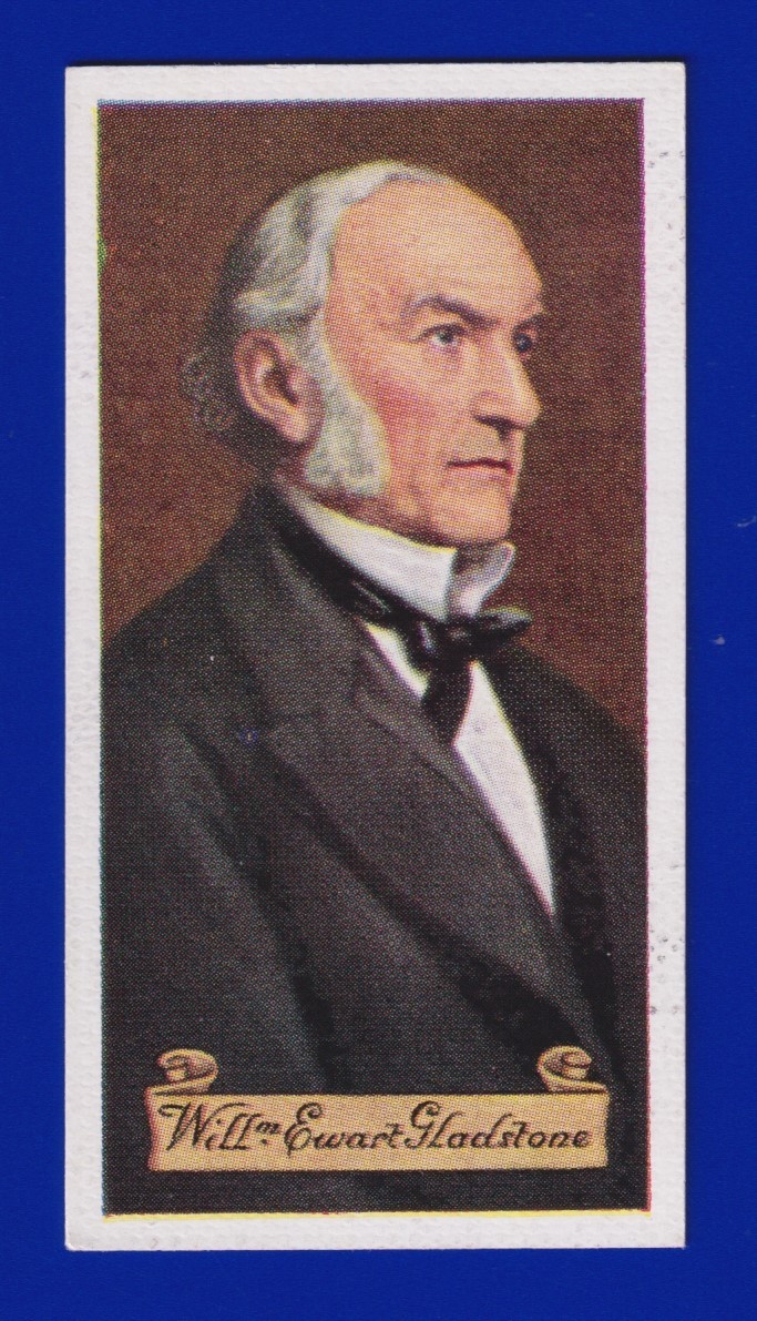 WILLIAM GLADSTONE 1935 CARRERAS CELEBRITIES OF BRITISH HISTORY #46 EXMINT SHARP