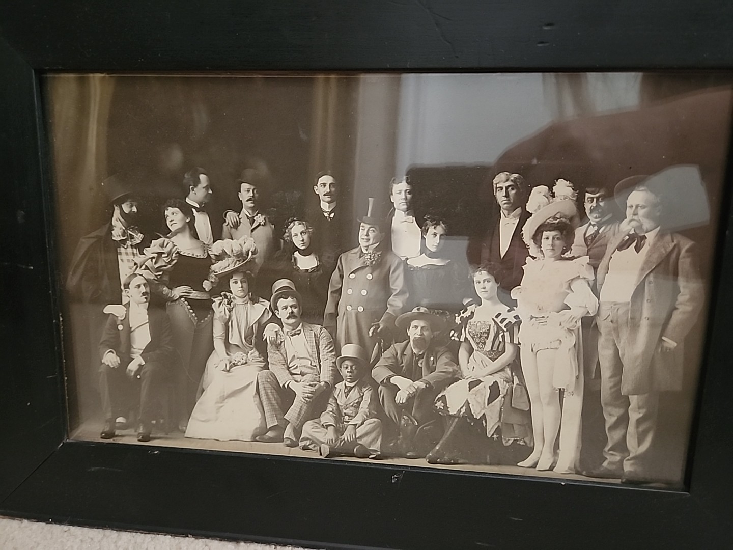 Antique 1890s Vaudeville Group Photo Otto Schnaibel Studio Philadelphia 