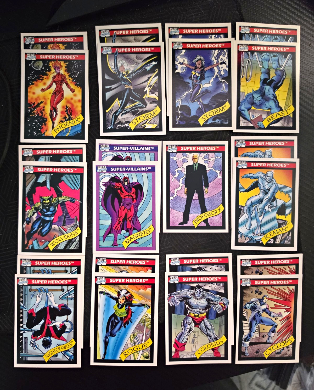 (23) 1990 Impel Marvel Universe Series X-Men  Lot #11 #24 #48 #46 #37 #63 #7 #22