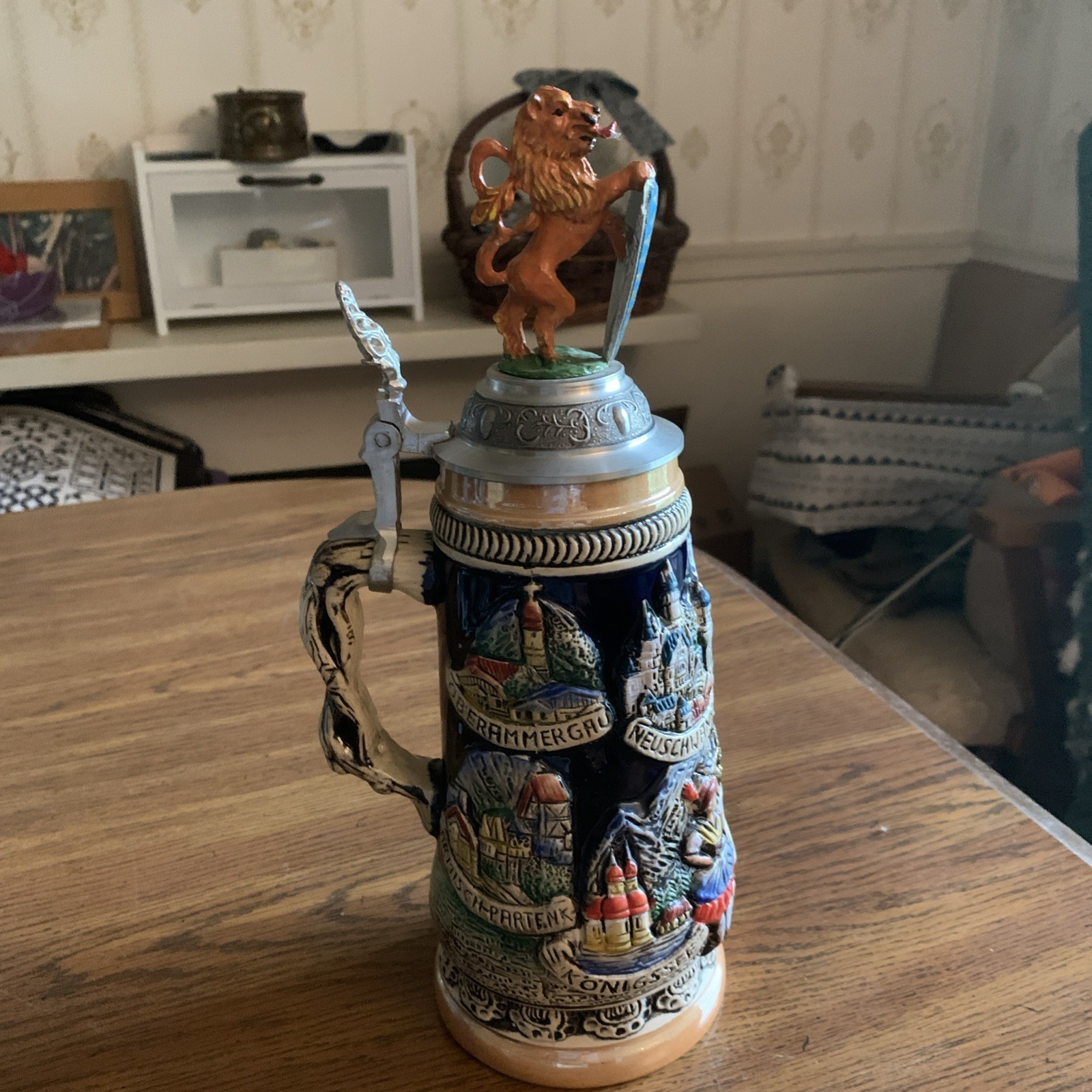 Vintage Original KING West Germany Handmade Lidded Beer Stein Limited Edition 