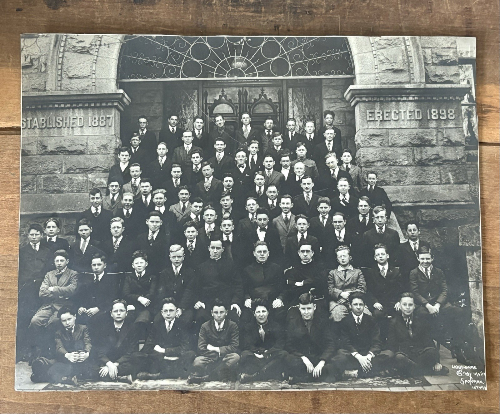 1919 Gonzaga University College Hall Class Photo “Libby-Graf” Spokane WA