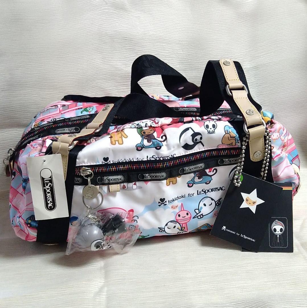 LeSportsac x Tokidoki Citta Rosa Pink Boston Shoulder Handbag Large Base