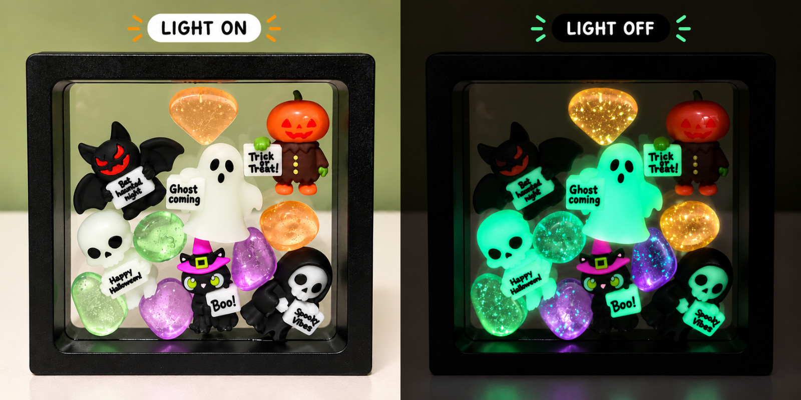 Gloween Gang — Glow-in-the-Dark Halloween Miniature Display