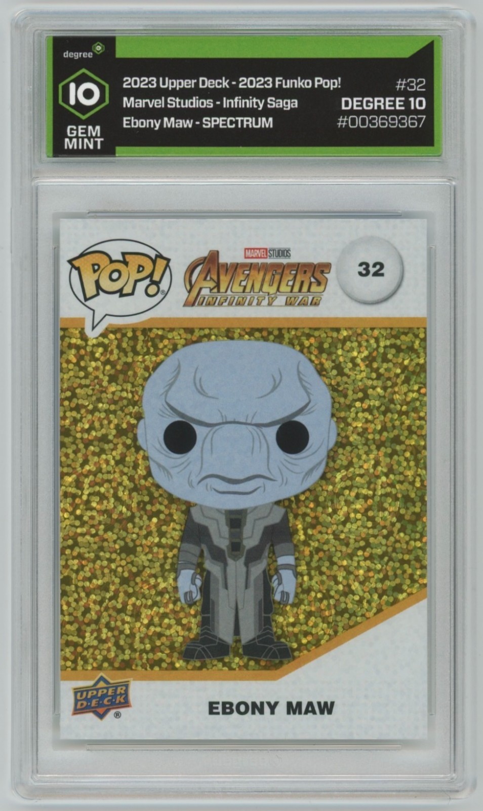 2023 Upper Deck Funko Pop Marvel Ebony Maw Spectrum #32 Degree 10 Gem Mint