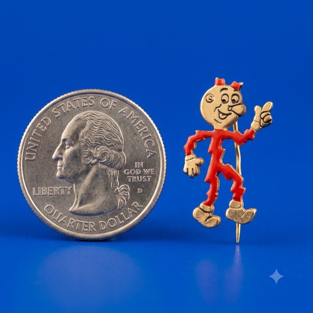 Reddy Kilowatt  Pin Back  Vintage From The 50s & 60s Very Nice  FAST SHIP
