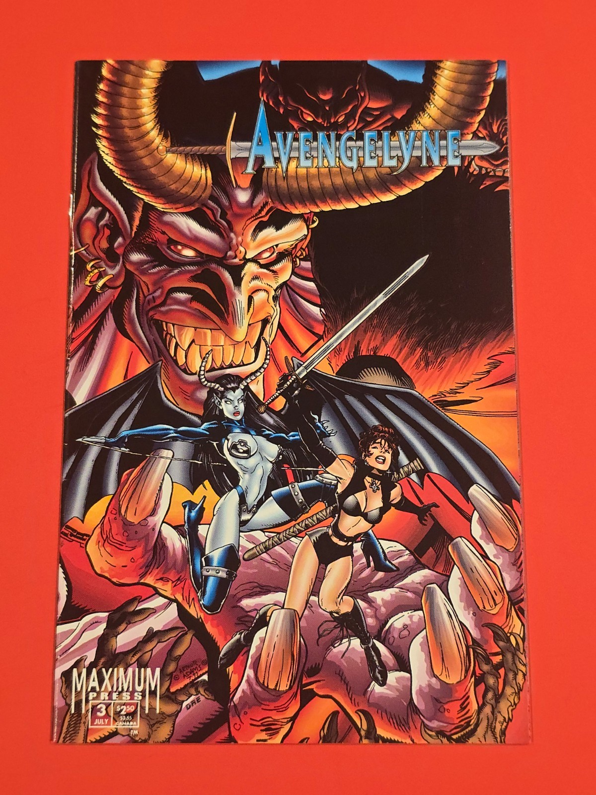 Avengelyne #3 Cover A Maximum Press July 1995 Rob Liefeld John Stinsman