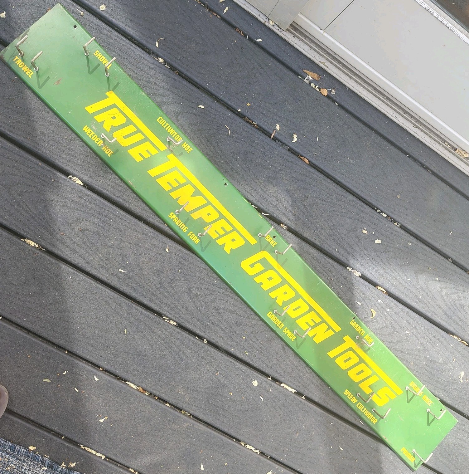 Vintage True Temper FARM FRESH Metal Sign Garden Tool Rack STORE  Display 48