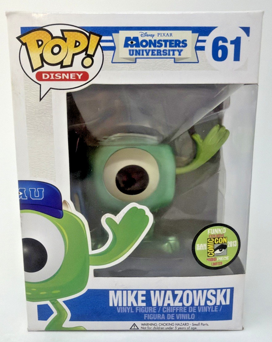 Funko Pop Disney Pixar Monsters University #61 - Mike Wazowski SD Comic Con  LE