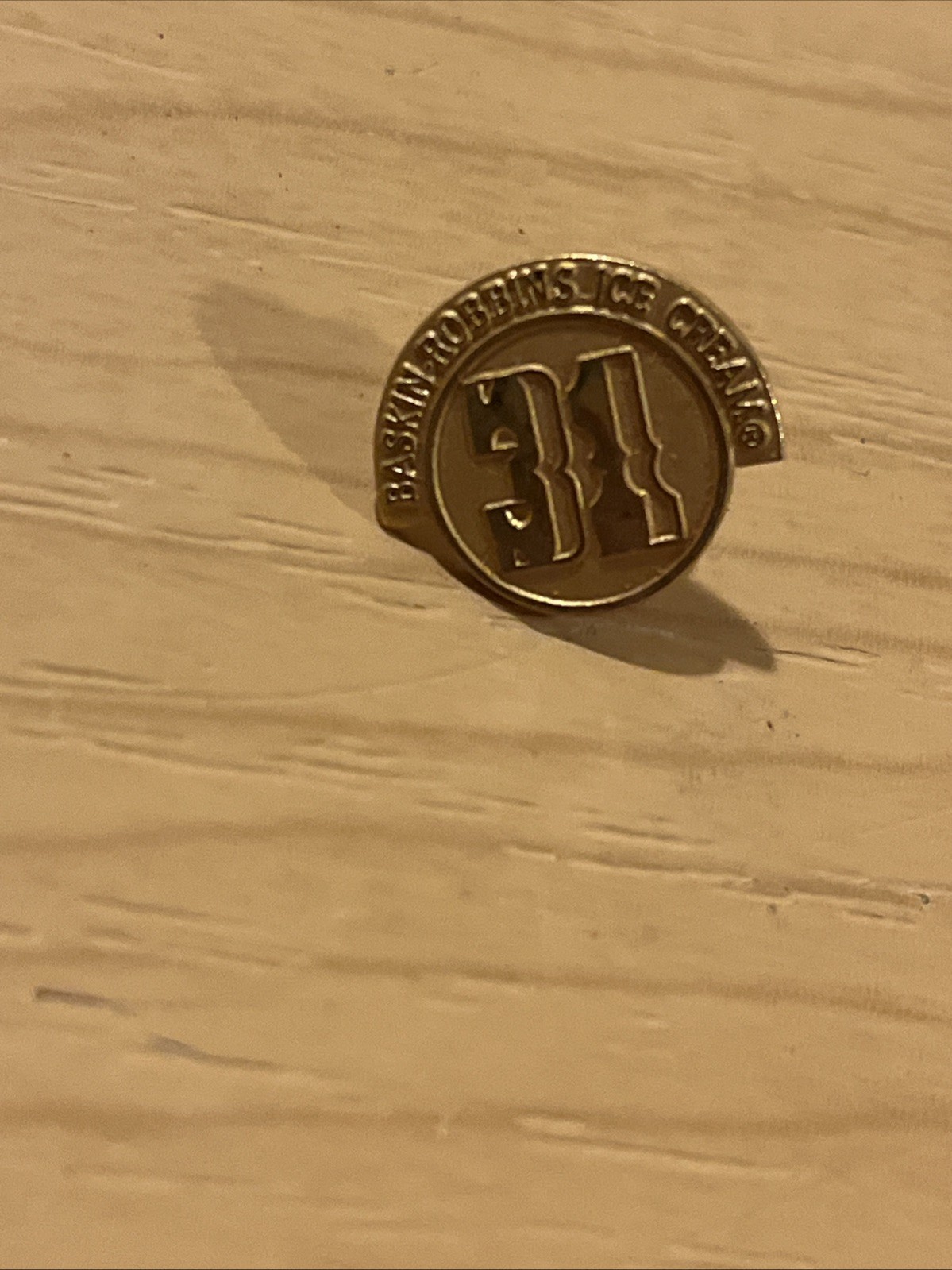 Vintage BASKIN ROBBINS 31  Ice Cream Brass Pin