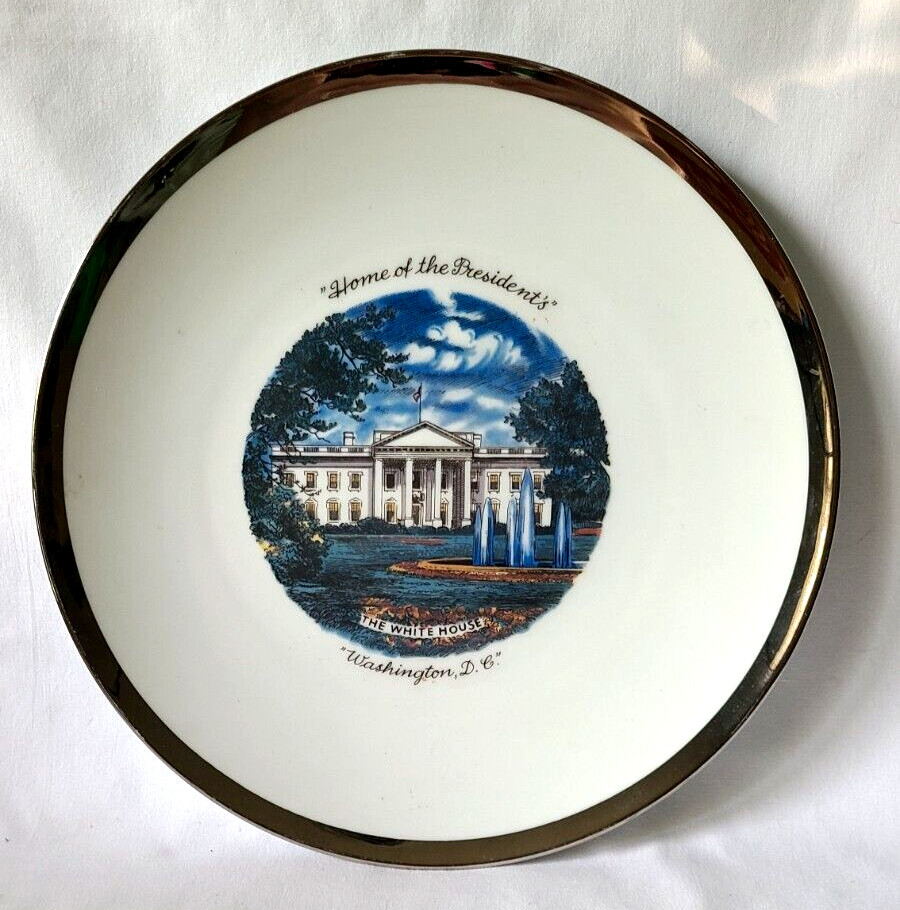 Vintage Washington DC Home of the Presidents White House Souvenir Plate 1953