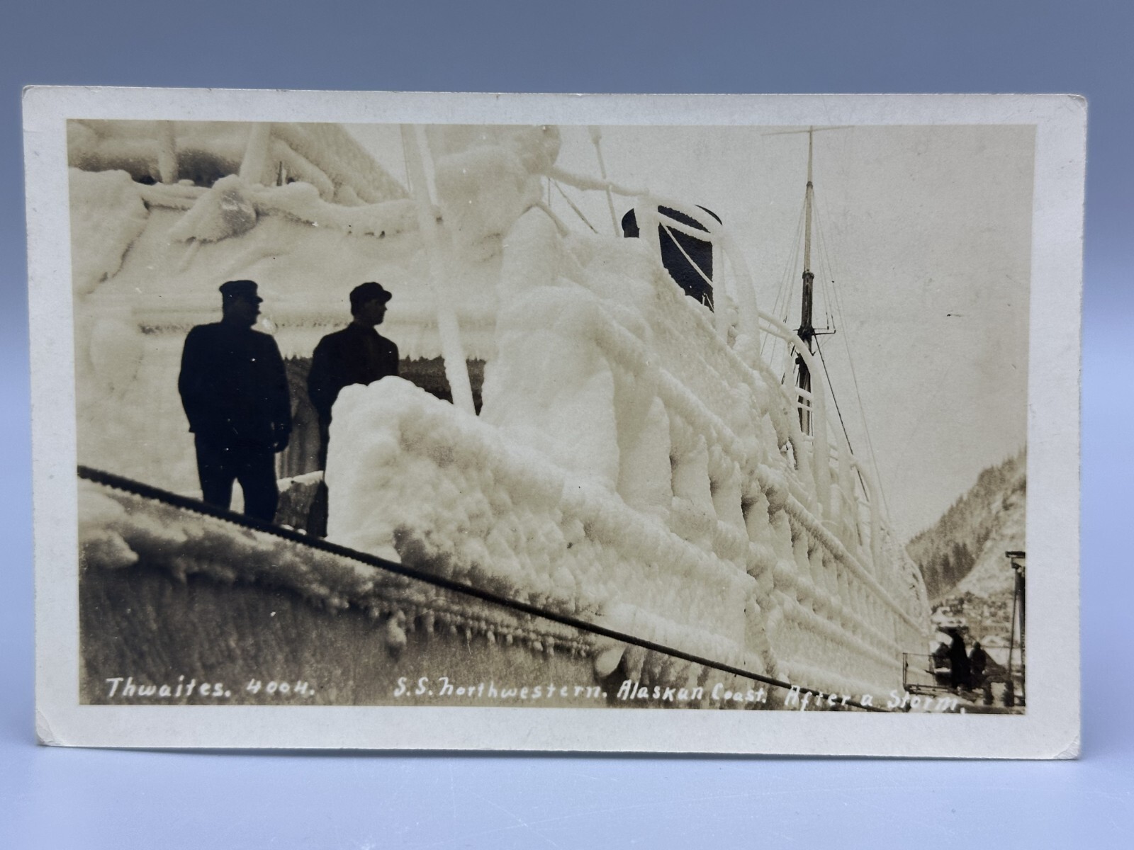 1916 SS NORTHWESTERN Juneau ALASKA Ship ICE STORM Real PHOTO Postcard RPPC