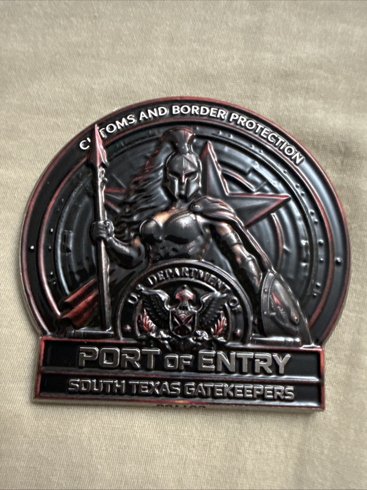 CBP Port of Entry South Texas Gatekeepers Spartan Challenge Coin #60/100