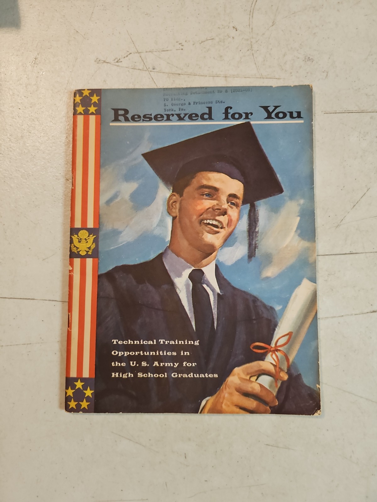Vintage 1950\'s RESERVED FOR YOU US ARMY Recruitment Brochure Guide