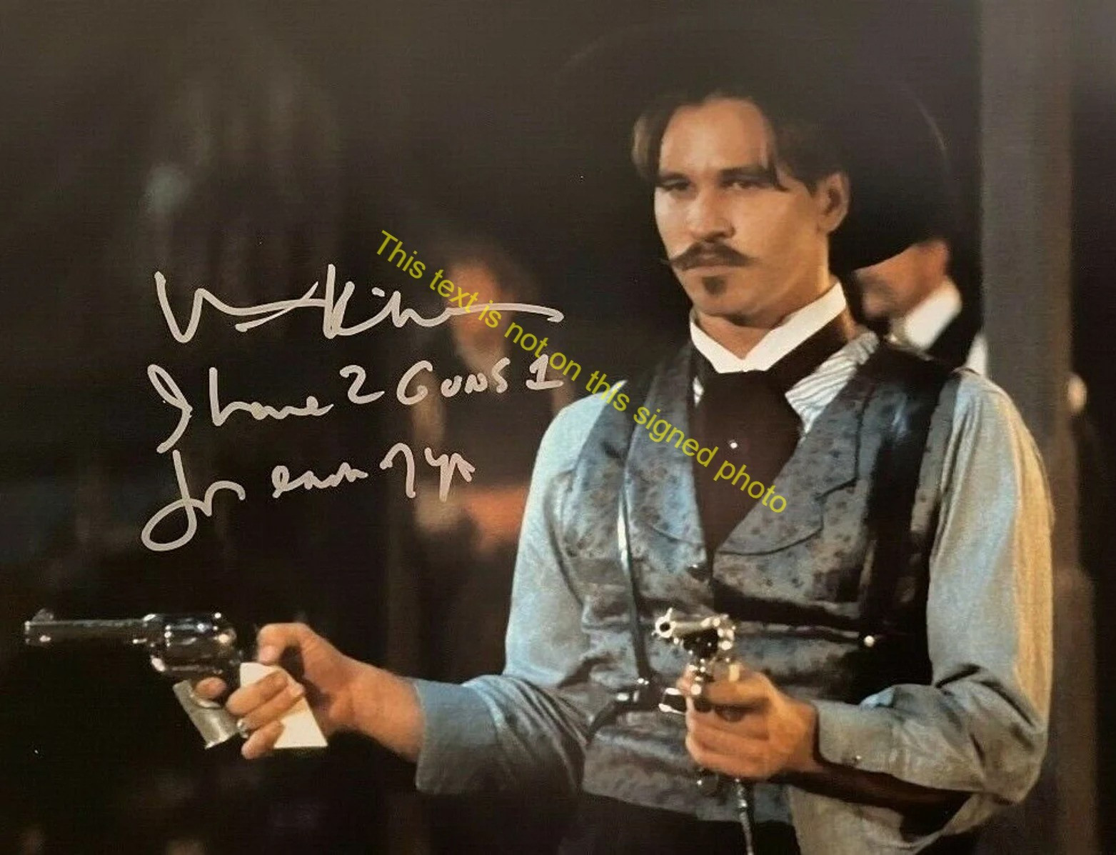 Val Kilmer Tombstone Doc Holliday Signed Autograph 8x10 Photo Actor HD143