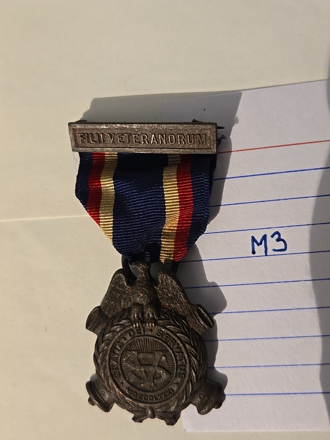 1881 SUVCW SONS OF UNION VETERANS OF THE CIVIL WAR MEDAL BAR & RIBBON