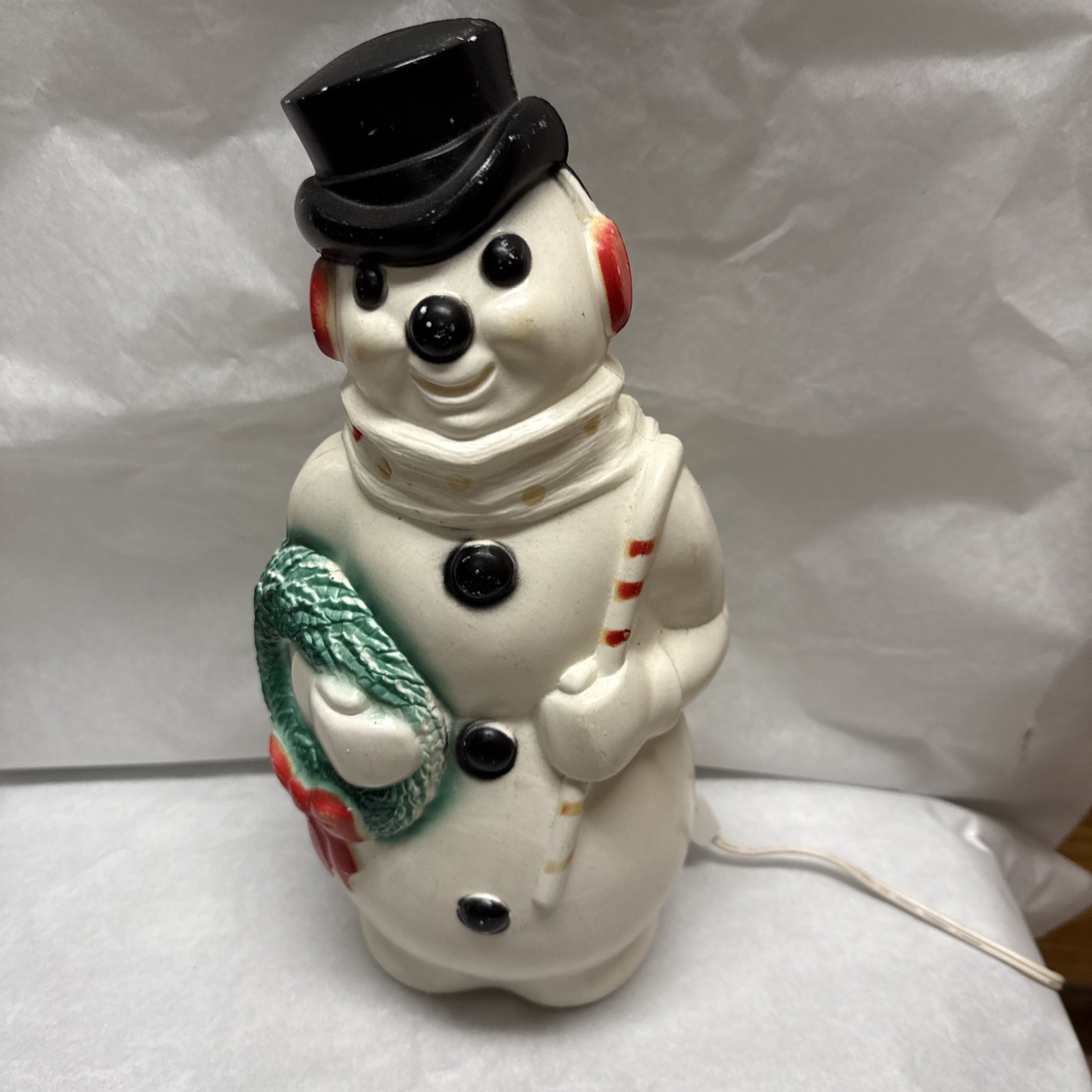 Estate Find | Vintage Empire Plastic Blow Mold Christmas 13” Snowman Light 1968