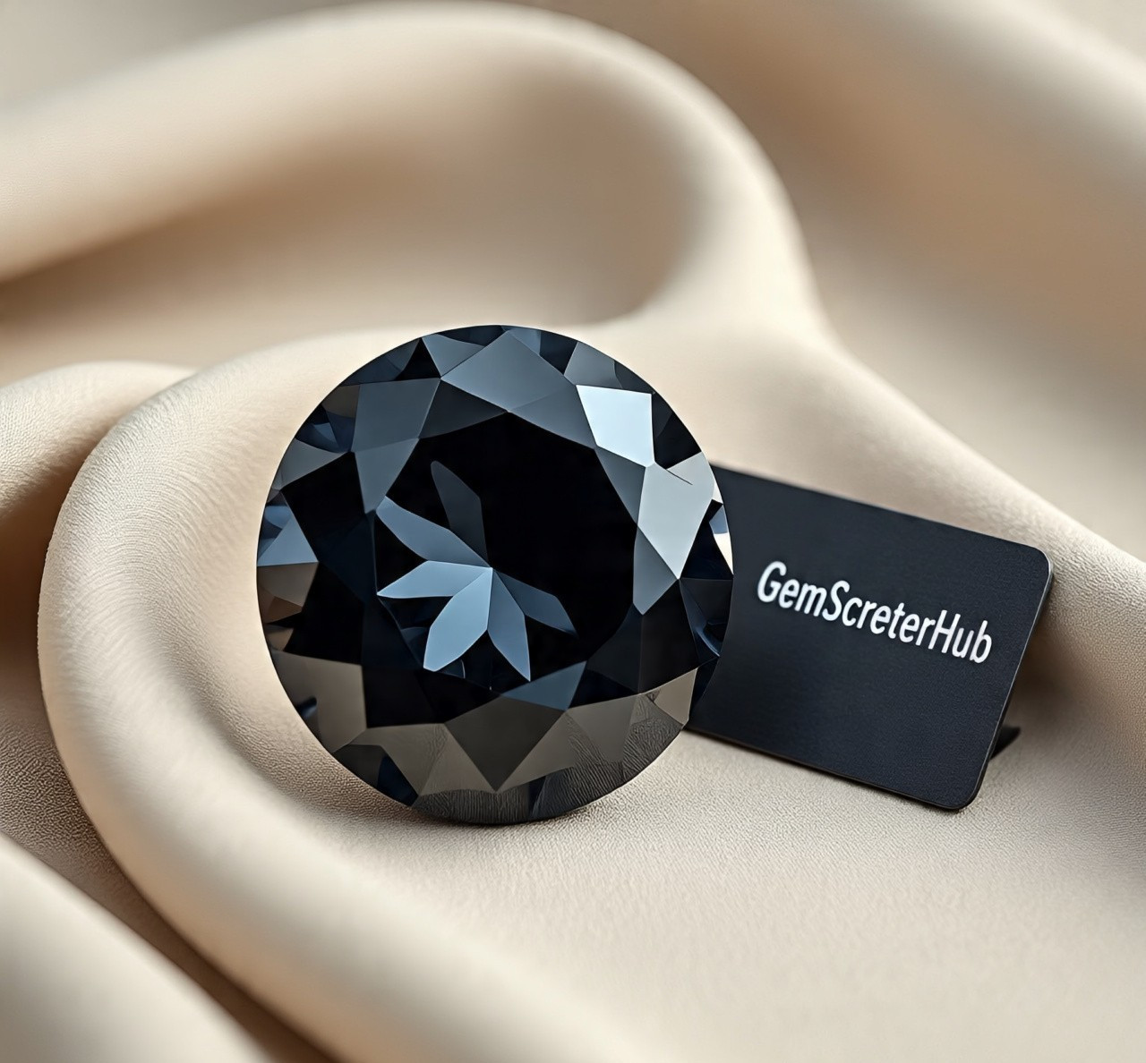 2 Ct Fancy Black VVS1 Lab Grown Diamond Round Cut Premium Quality Gemstone