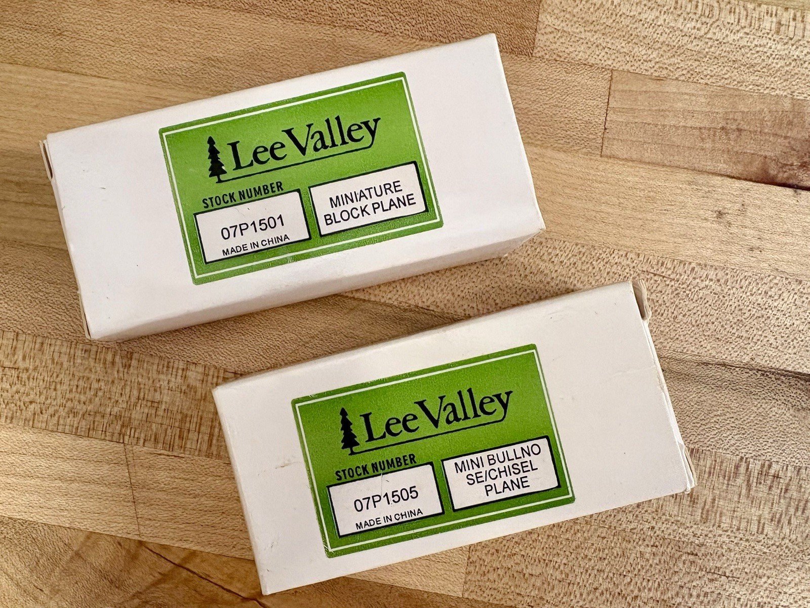 NOS Lee Valley Miniature Planes Set Of 2 (07P1501 & 07P1505)
