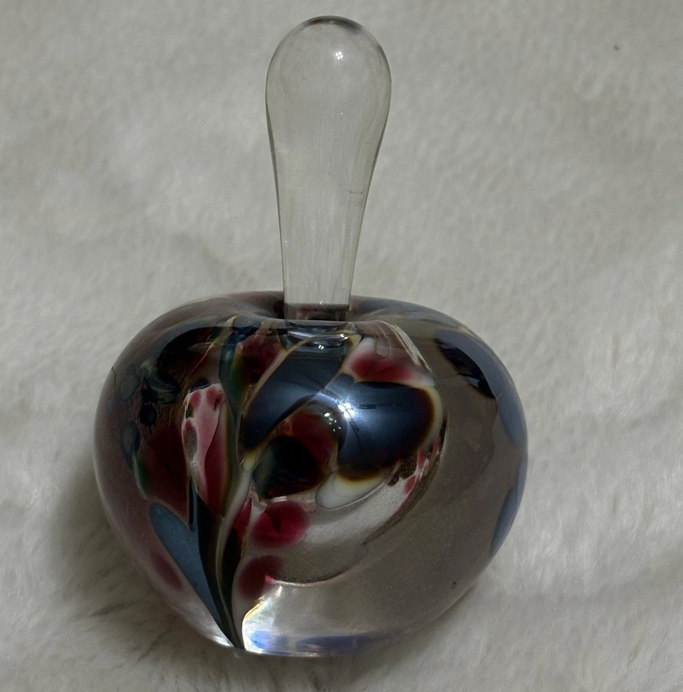 Maytum Studio Art Glass Perfume Bottle Vintage 1993 Numbered  Made by RIZK