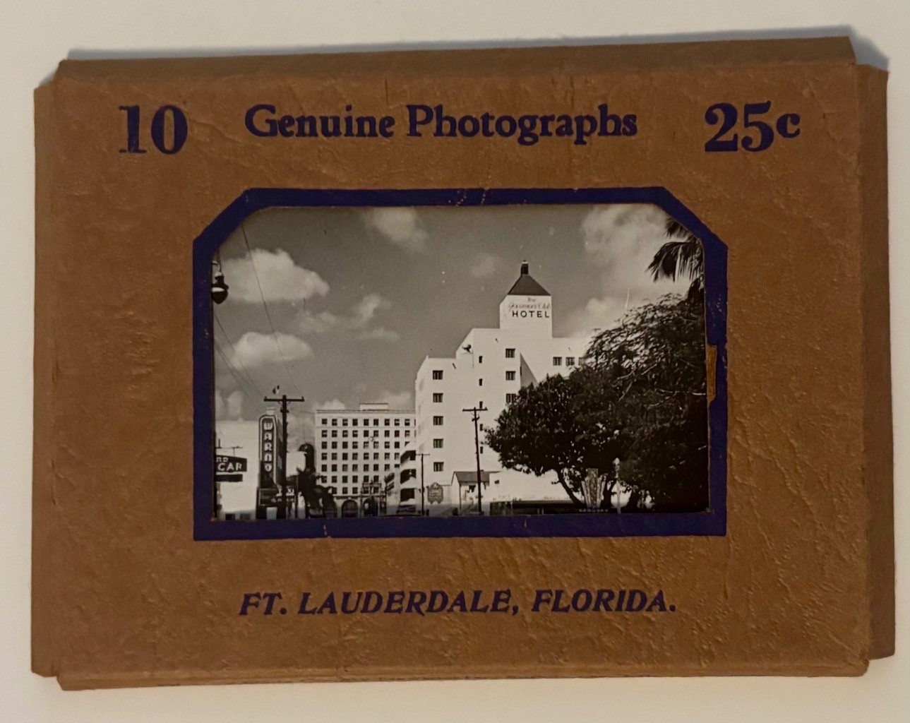 Vintage 1940s Fort Lauderdale Florida Souvenir Mini Photos (10) Mailer