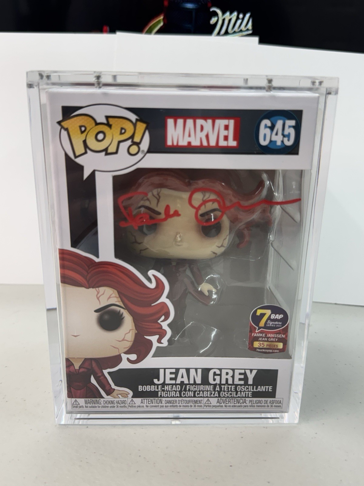 Autographed Jean Grey Funko POP #645 35 PCS ONLY.  7 BAP w/ JSA COA