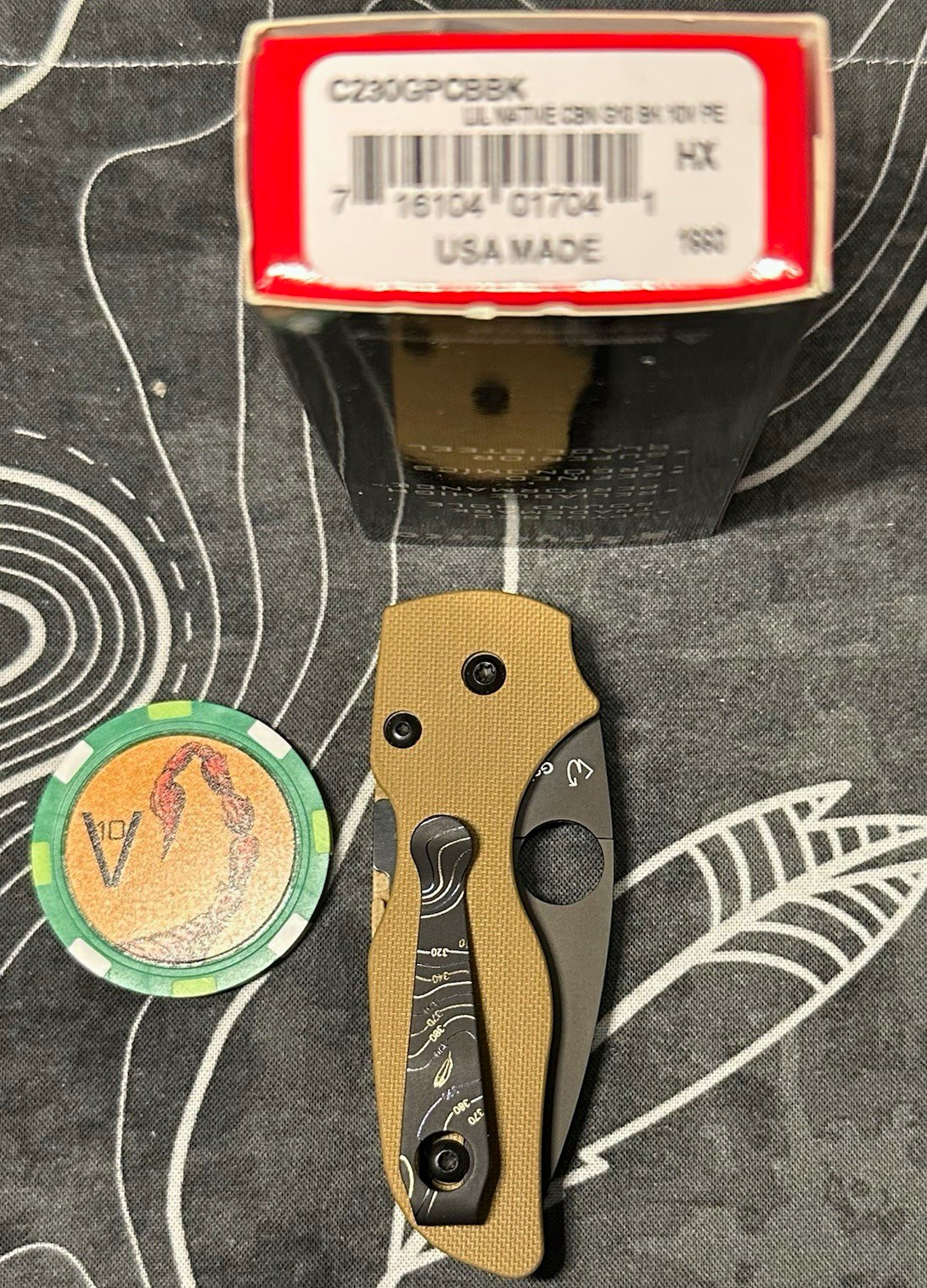 Spyderco Lil' Native CPM 10V Black DLC - Tan G10 REC Exclusive