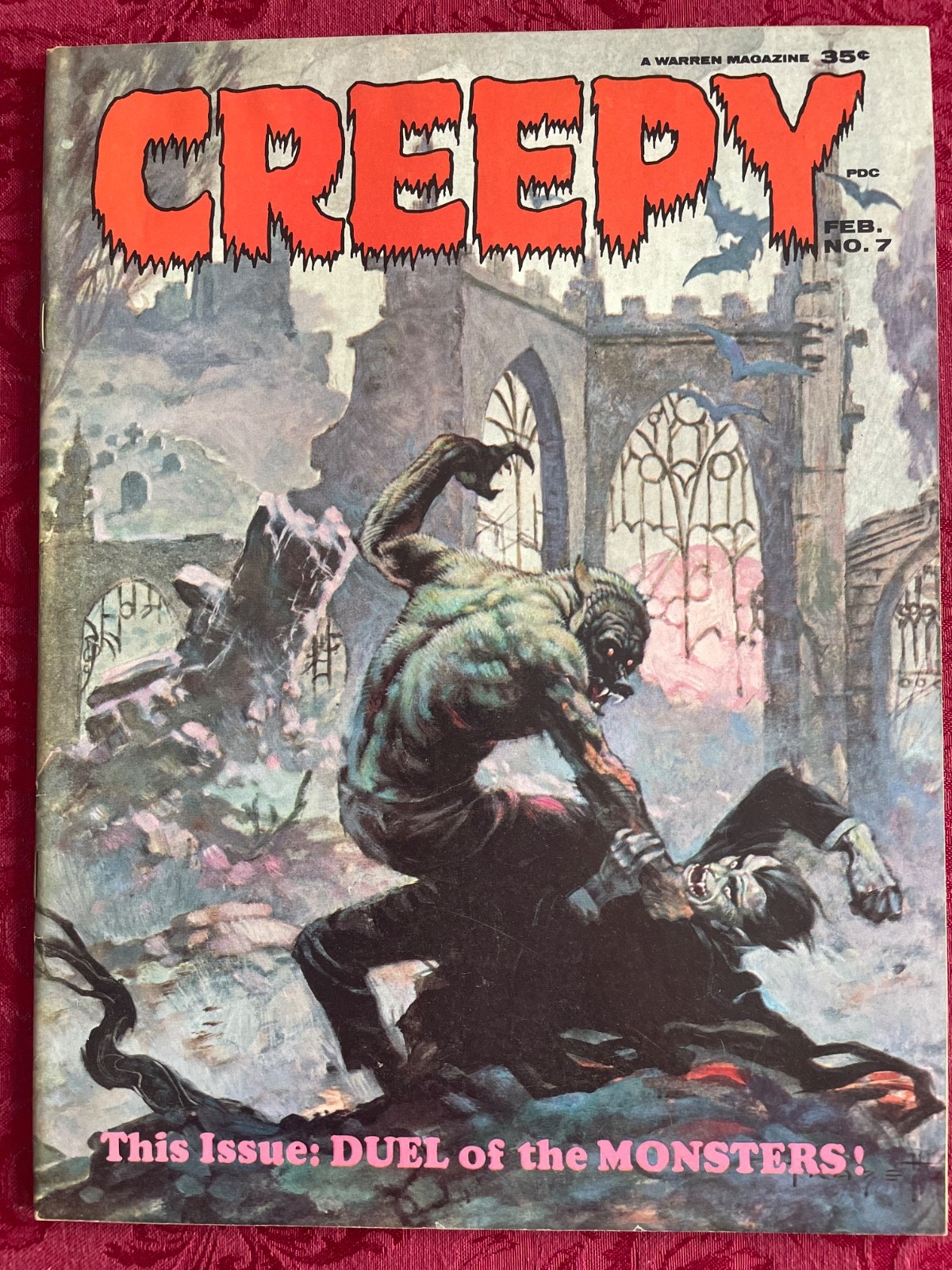 CREEPY #7 1966 classic Dracula Vs. Wolfman Frazetta cover 1st Vampi  Fine/Fine+