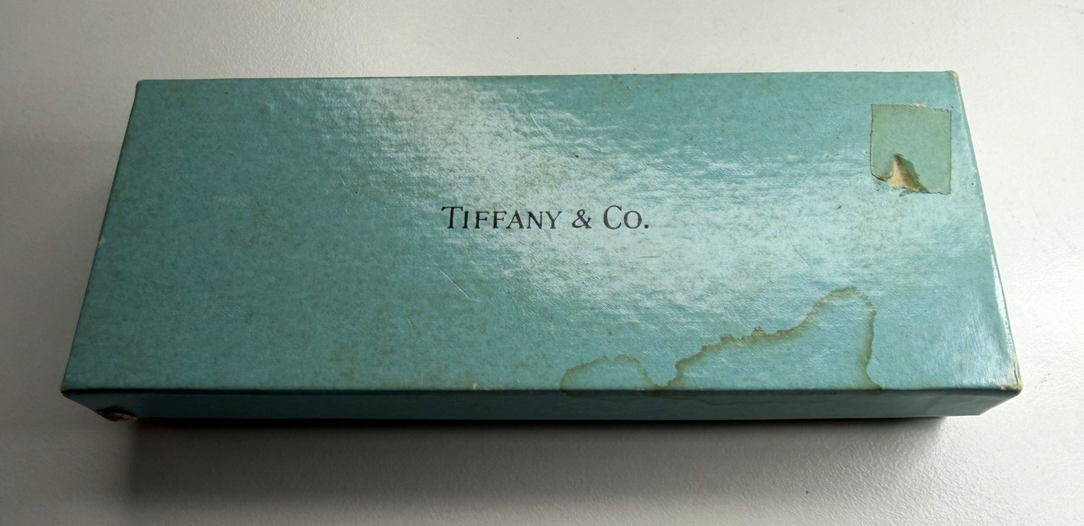 Tiffany & Co. Silver Handheld Bottle Opener 5 in w/ Blue Case Pouch