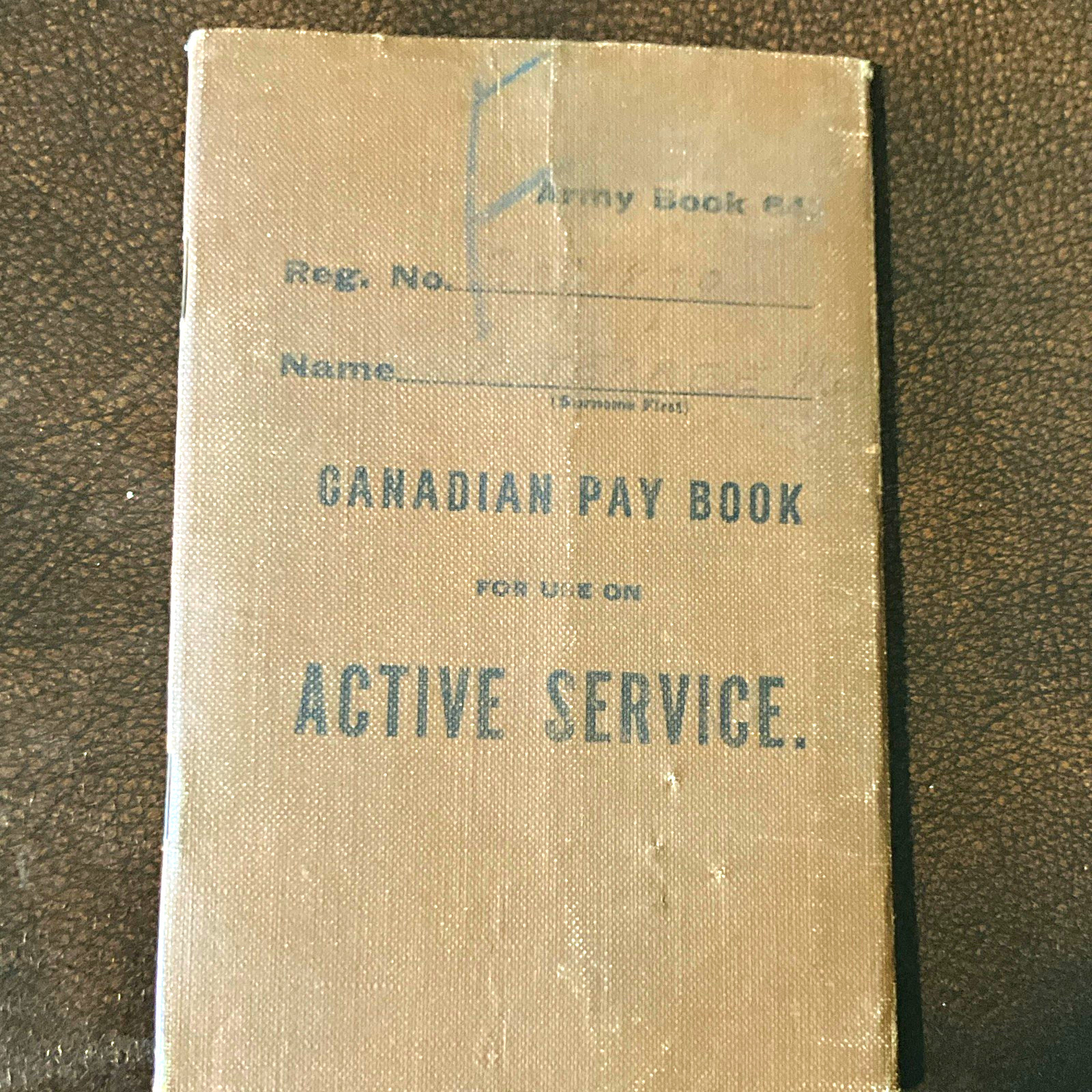 WWI Canadian Active Service Pay Book Army Form W. 3066 Original Militaria 1919