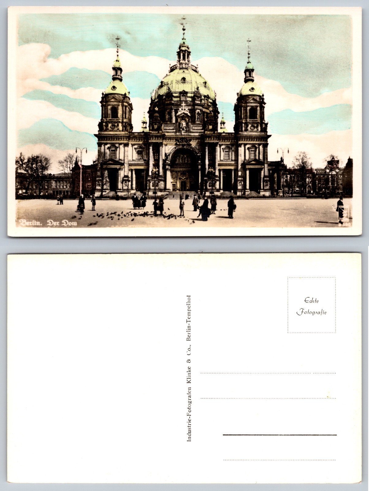 Berlin Dom Cathedral Street View Postcard